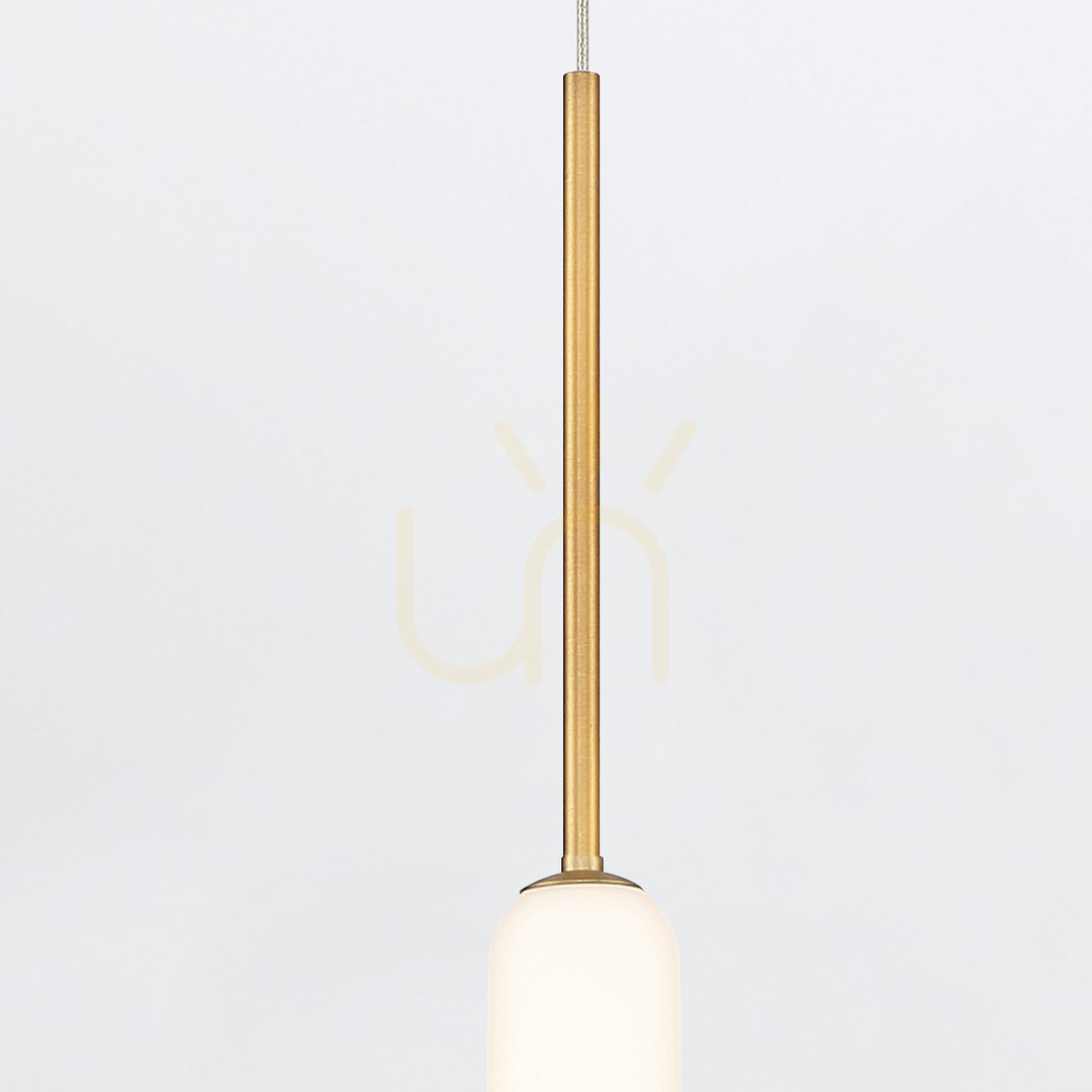 Zobacz Lampa wisząca CUMBERLAND - 1 źródło światła - Szczotkowane złoto QUINTIESSE Lampa wisząca CUMBERLAND - 1 źródło światła - Szczotkowane złoto QUINTIESSE