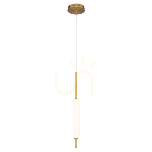 Sprawdź Lampa wisząca CUMBERLAND - 1 źródło światła - Szczotkowane złoto QUINTIESSE