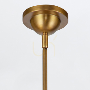 Lampa wisząca DORAL - 2 źródła światła - Matowa biel, vintage mosiądz QUINTIESSE small 5