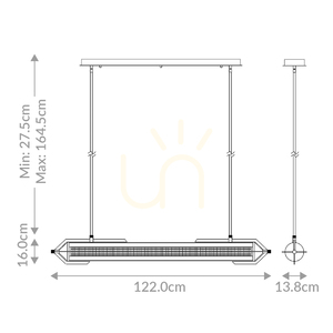 Liniowa lampa wisząca ESPADA, polerowany chrom, Quintiesse small 2