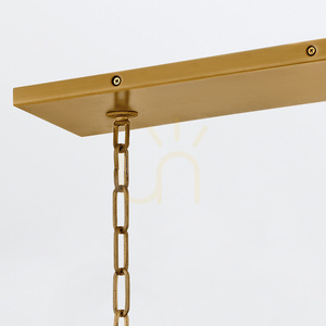 Lampa wyspowa FLORA - 10 źródeł światła - Oksydowane złoto QUINTIESSE small 5