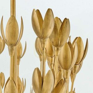 Lampa wyspowa FLORA - 10 źródeł światła - Oksydowane złoto QUINTIESSE small 8