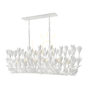 Lampa wyspowa FLORA - 10 źródeł światła - Tynk strukturalny QUINTIESSE small 0