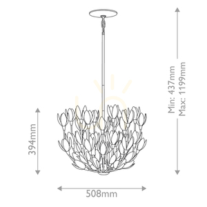 Lampa wisząca FLORA - 3 źródła światła - Tynk strukturalny QUINTIESSE 2 Lampa wisząca FLORA - 3 źródła światła - Tynk strukturalny QUINTIESSE small 2