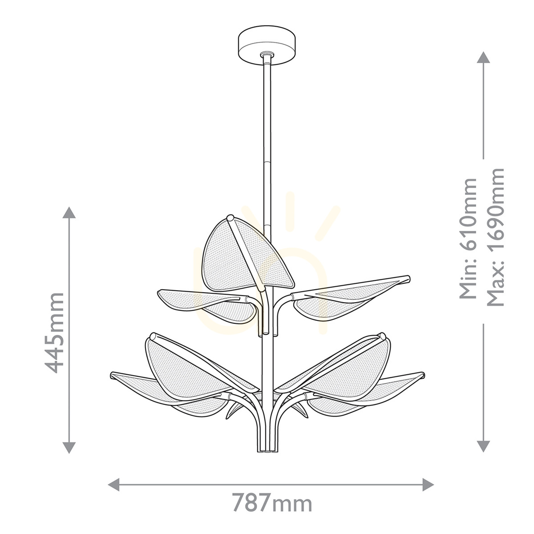 Obejrzyj Duża lampa wisząca LED FLORIANA - Naturalny mosiądz QUINTIESSE Duża lampa wisząca LED FLORIANA - Naturalny mosiądz QUINTIESSE