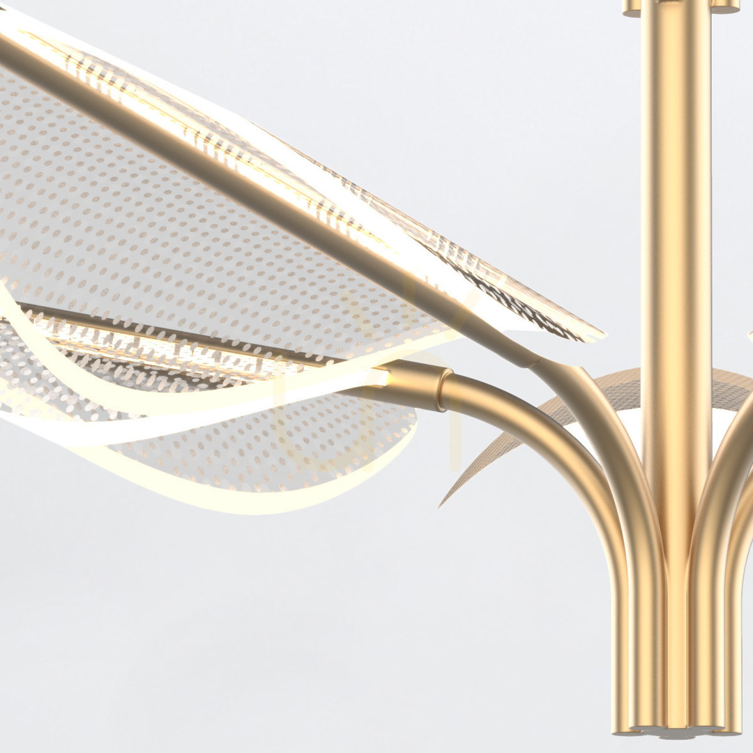 Pokaż Duża lampa wisząca LED FLORIANA - Naturalny mosiądz QUINTIESSE Duża lampa wisząca LED FLORIANA - Naturalny mosiądz QUINTIESSE