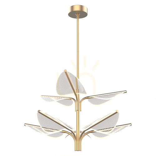 Sprawdź Duża lampa wisząca LED FLORIANA - Naturalny mosiądz QUINTIESSE