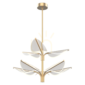 Duża lampa wisząca LED FLORIANA - Naturalny mosiądz QUINTIESSE 0 Duża lampa wisząca LED FLORIANA - Naturalny mosiądz QUINTIESSE small 0