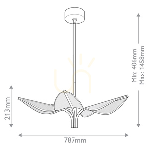 Mała lampa wisząca LED FLORIANA - Naturalny mosiądz QUINTIESSE small 2