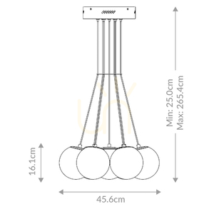 Duża lampa wisząca KEPLER - 7 źródeł światła - Szczotkowane złoto QUINTIESSE 2 Duża lampa wisząca KEPLER - 7 źródeł światła - Szczotkowane złoto QUINTIESSE small 2