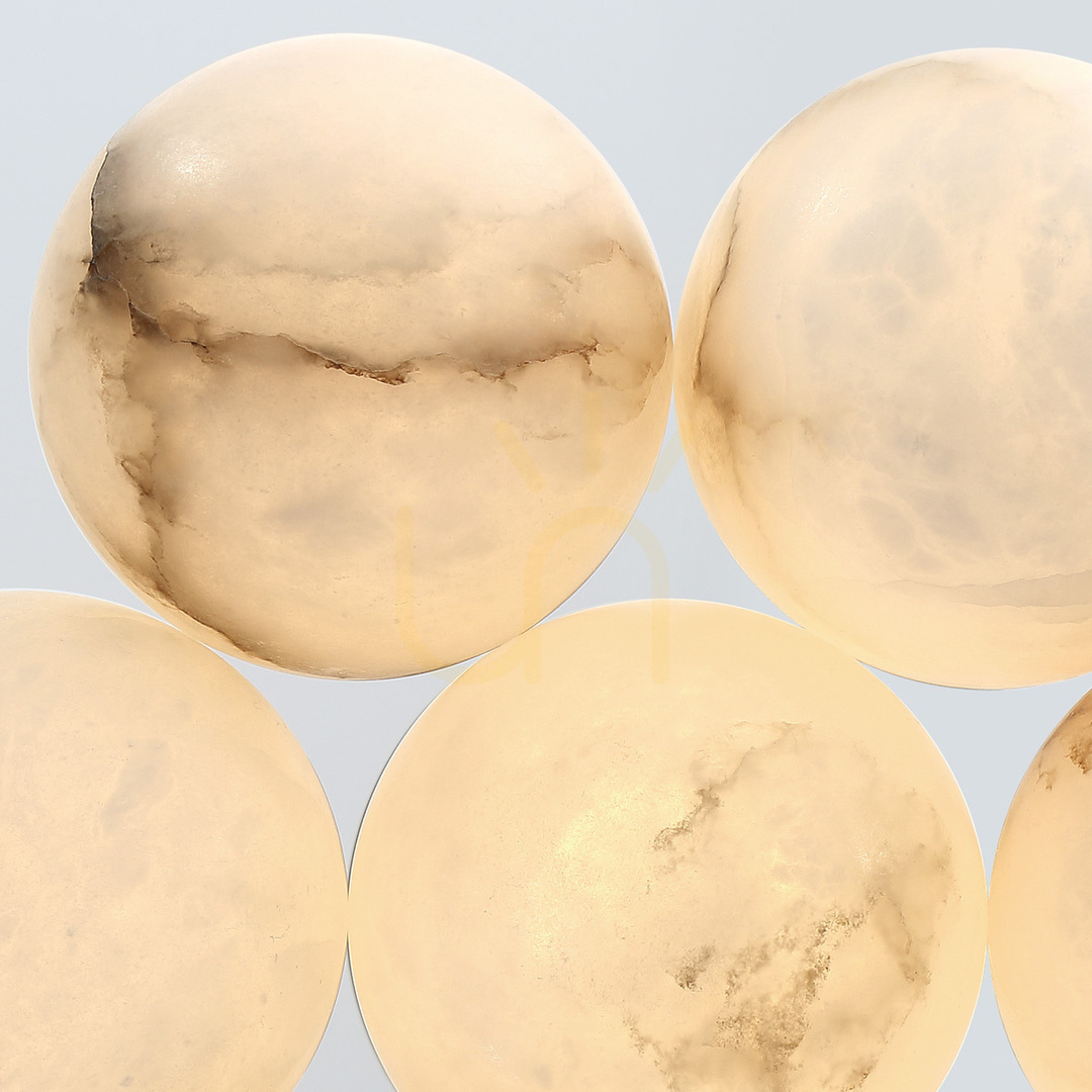 Wyświetl Duża lampa wisząca KEPLER - 7 źródeł światła - Szczotkowane złoto QUINTIESSE Duża lampa wisząca KEPLER - 7 źródeł światła - Szczotkowane złoto QUINTIESSE