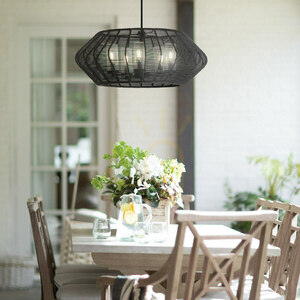 Lampa wisząca LUCA - 5 źródeł światła - Czarny QUINTIESSE small 7