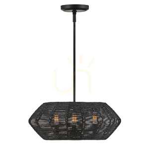 Quintiesse Luca – lampa wisząca / półplafon, czarna, 3×E14 small 0