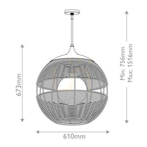 Średnia lampa wisząca MADDOX - 1 źródło światła - Czarny, karmelowy beż QUINTIESSE 2 Średnia lampa wisząca MADDOX - 1 źródło światła - Czarny, karmelowy beż QUINTIESSE small 2