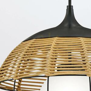Średnia lampa wisząca MADDOX - 1 źródło światła - Czarny, karmelowy beż QUINTIESSE 5 Średnia lampa wisząca MADDOX - 1 źródło światła - Czarny, karmelowy beż QUINTIESSE small 5