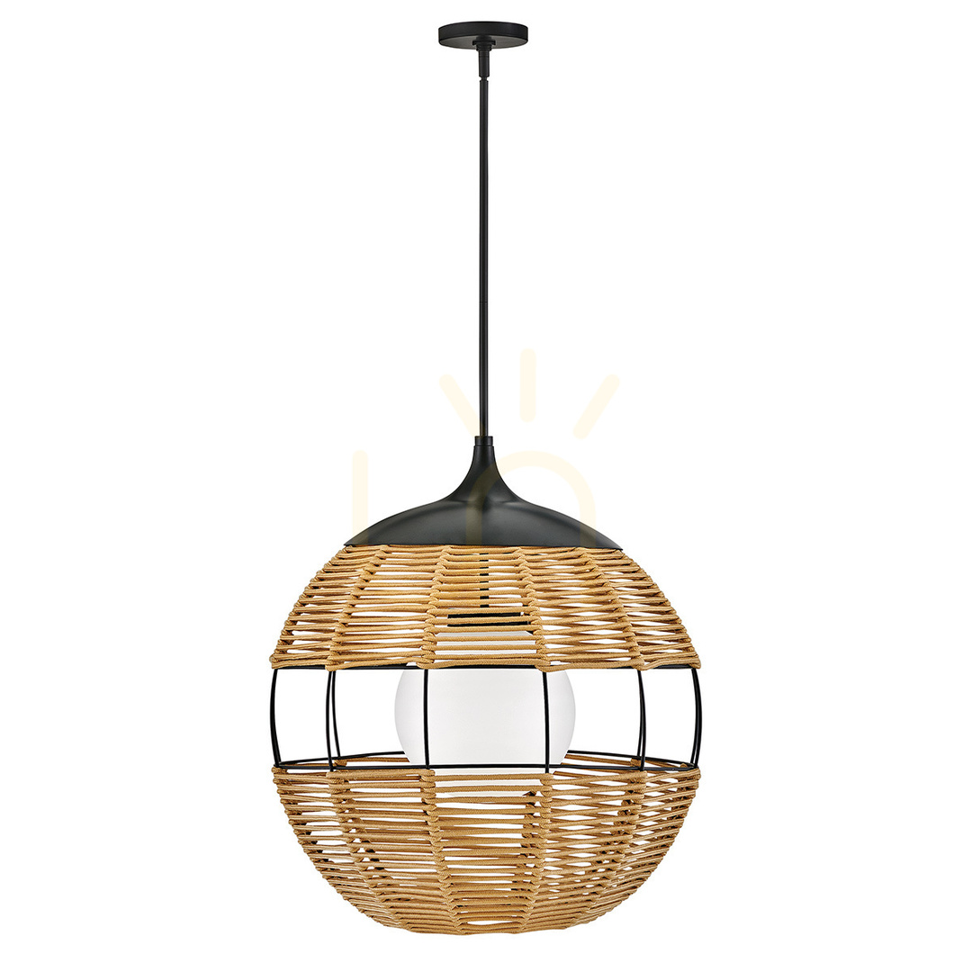 Obejrzyj Średnia lampa wisząca MADDOX - 1 źródło światła - Czarny, karmelowy beż QUINTIESSE Średnia lampa wisząca MADDOX - 1 źródło światła - Czarny, karmelowy beż QUINTIESSE