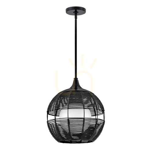 Sprawdź Mała lampa wisząca MADDOX - 1 źródło światła - Czarny QUINTIESSE