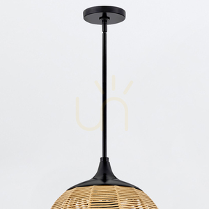 Mała lampa wisząca MADDOX - 1 źródło światła - Czarny, karmelowy beż QUINTIESSE 4 Mała lampa wisząca MADDOX - 1 źródło światła - Czarny, karmelowy beż QUINTIESSE small 4