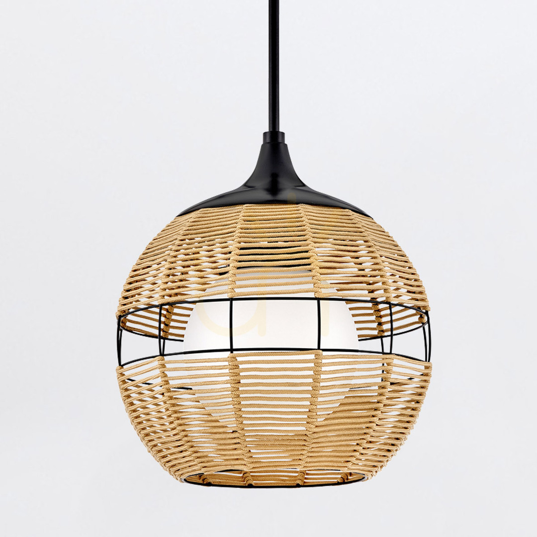 Sprawdź Mała lampa wisząca MADDOX - 1 źródło światła - Czarny, karmelowy beż QUINTIESSE Mała lampa wisząca MADDOX - 1 źródło światła - Czarny, karmelowy beż QUINTIESSE