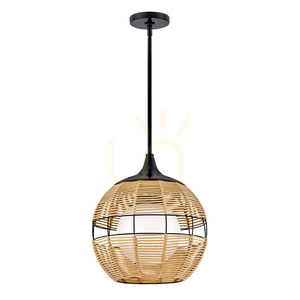 Mała lampa wisząca MADDOX - 1 źródło światła - Czarny, karmelowy beż QUINTIESSE 0 Mała lampa wisząca MADDOX - 1 źródło światła - Czarny, karmelowy beż QUINTIESSE small 0