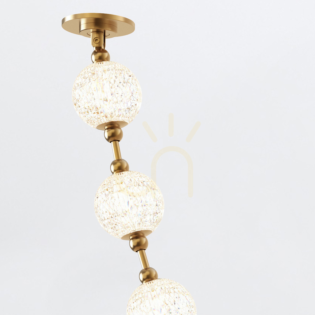 Pokaż Lampa wisząca LED MARNI - Naturalny mosiądz QUINTIESSE Lampa wisząca LED MARNI - Naturalny mosiądz QUINTIESSE