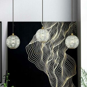 Mała lampa wisząca LED MARNI - Naturalny mosiądz QUINTIESSE small 5