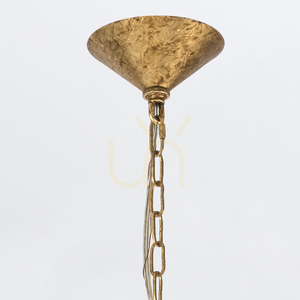Lampa wisząca MERIDIAN - 9 źródeł światła - Przecierane złoto QUINTIESSE 3 Lampa wisząca MERIDIAN - 9 źródeł światła - Przecierane złoto QUINTIESSE small 3