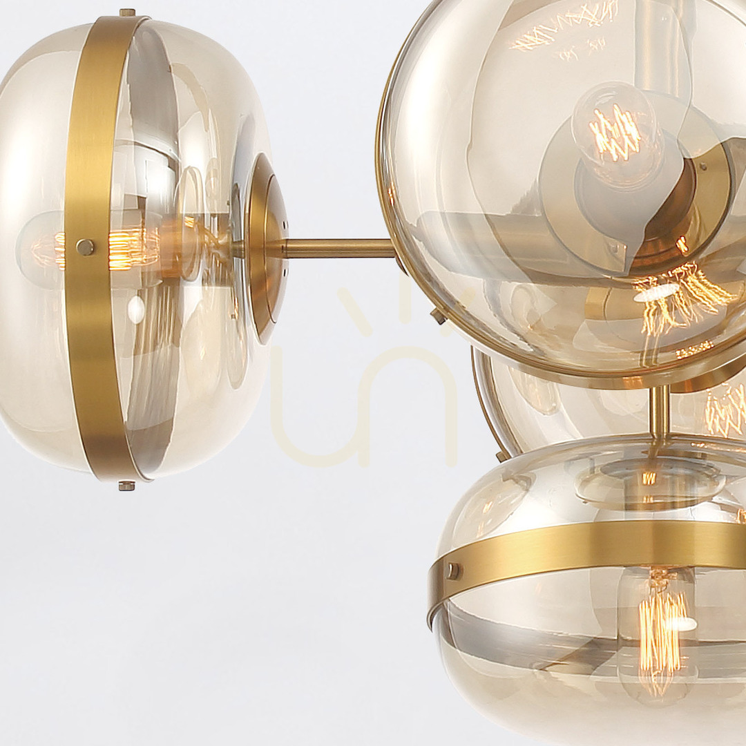 Zobacz Lampa wyspowa NOTTINGHAM - 10 źródeł światła - Antyczny mosiądz QUINTIESSE Lampa wyspowa NOTTINGHAM - 10 źródeł światła - Antyczny mosiądz QUINTIESSE