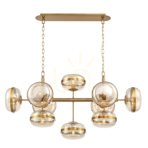 Lampa wyspowa NOTTINGHAM - 10 źródeł światła - Antyczny mosiądz QUINTIESSE 0 Lampa wyspowa NOTTINGHAM - 10 źródeł światła - Antyczny mosiądz QUINTIESSE small 0