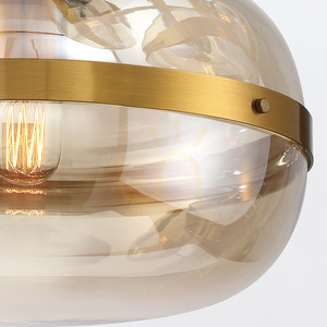 Lampa wisząca NOTTINGHAM - 1 źródło światła - Antyczny mosiądz QUINTIESSE small 5
