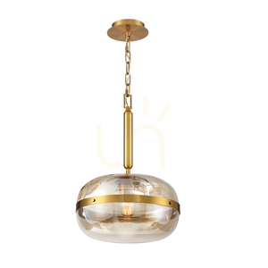 Lampa wisząca NOTTINGHAM - 1 źródło światła - Antyczny mosiądz QUINTIESSE small 0
