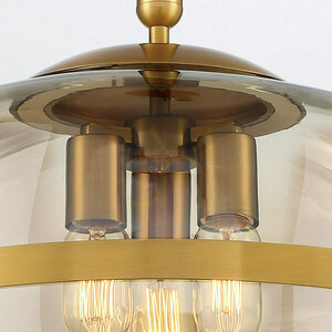 Lampa wisząca NOTTINGHAM - 3 źródła światła - Antyczny mosiądz QUINTIESSE small 1