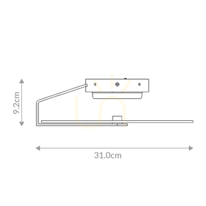 Plafon / kinkiet Quintiesse Nuvola Small, matowa czerń, LED 14 W 3000 K, Ø31 cm small 2