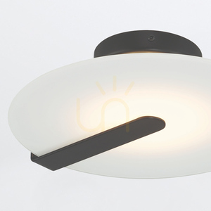 Plafon / kinkiet Quintiesse Nuvola Small, matowa czerń, LED 14 W 3000 K, Ø31 cm small 4