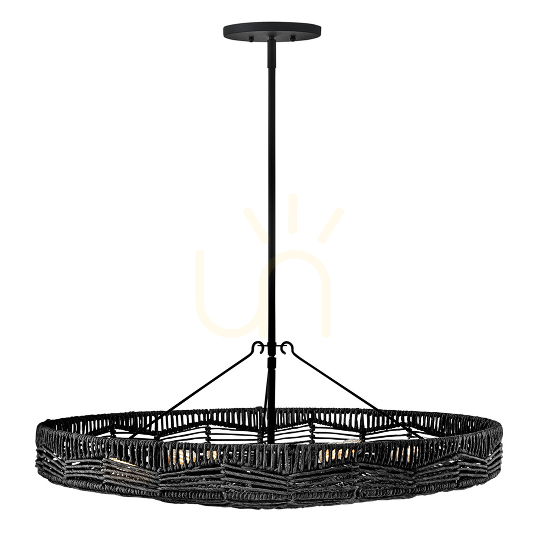 Zobacz Lampa wisząca OPHELIA - 6 źródeł światła - Czarny QUINTIESSE Lampa wisząca OPHELIA - 6 źródeł światła - Czarny QUINTIESSE