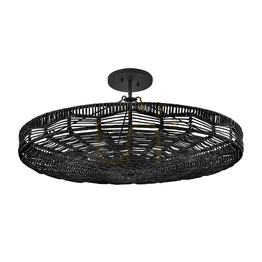 Sprawdź Lampa wisząca OPHELIA - 6 źródeł światła - Czarny QUINTIESSE Lampa wisząca OPHELIA - 6 źródeł światła - Czarny QUINTIESSE