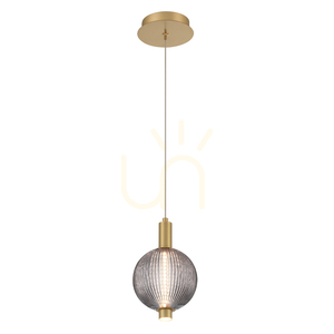 Mała lampa wisząca PALMAS - 1 źródło światła - Szczotkowane złoto QUINTIESSE 0 Mała lampa wisząca PALMAS - 1 źródło światła - Szczotkowane złoto QUINTIESSE small 0