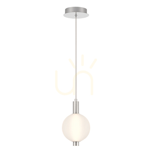 Mała lampa wisząca PALMAS - 1 źródło światła - Polerowany nikiel QUINTIESSE 1 Mała lampa wisząca PALMAS - 1 źródło światła - Polerowany nikiel QUINTIESSE small 1