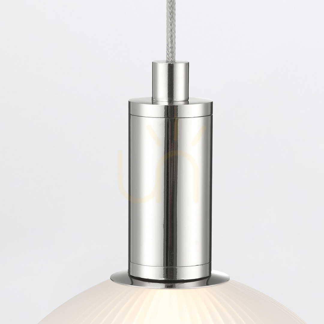 Sprawdź Mała lampa wisząca PALMAS - 1 źródło światła - Polerowany nikiel QUINTIESSE Mała lampa wisząca PALMAS - 1 źródło światła - Polerowany nikiel QUINTIESSE