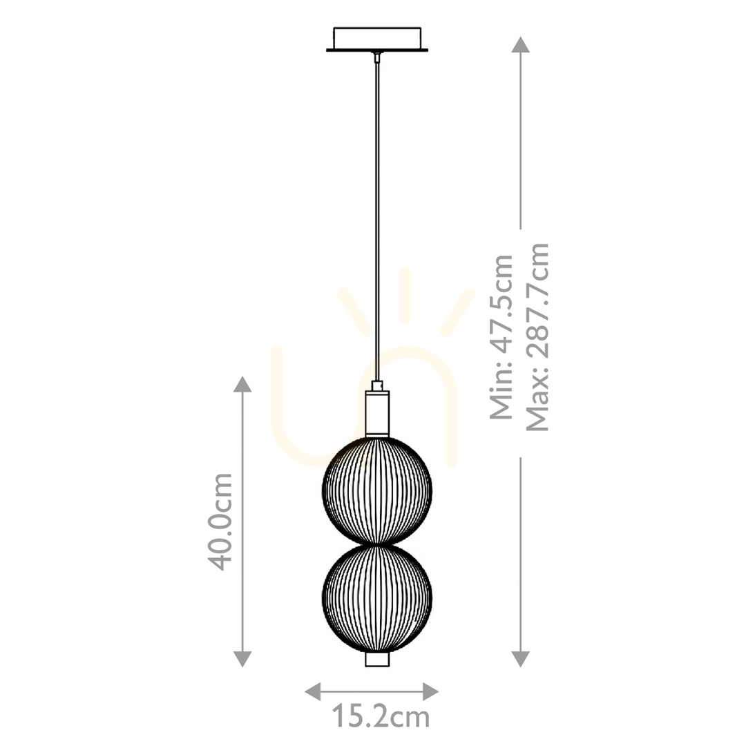 Obejrzyj Mała lampa wisząca PALMAS - 2 źródła światła - Szczotkowane złoto QUINTIESSE Mała lampa wisząca PALMAS - 2 źródła światła - Szczotkowane złoto QUINTIESSE