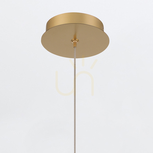 Mała lampa wisząca PALMAS - 2 źródła światła - Szczotkowane złoto QUINTIESSE 6 Mała lampa wisząca PALMAS - 2 źródła światła - Szczotkowane złoto QUINTIESSE small 6