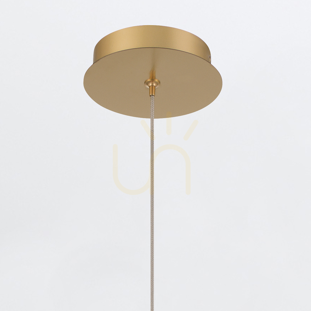 Zobacz Mała lampa wisząca PALMAS - 2 źródła światła - Szczotkowane złoto QUINTIESSE Mała lampa wisząca PALMAS - 2 źródła światła - Szczotkowane złoto QUINTIESSE