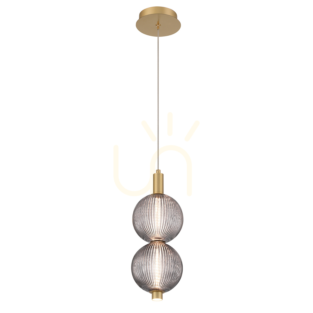 Sprawdź Mała lampa wisząca PALMAS - 2 źródła światła - Szczotkowane złoto QUINTIESSE Mała lampa wisząca PALMAS - 2 źródła światła - Szczotkowane złoto QUINTIESSE