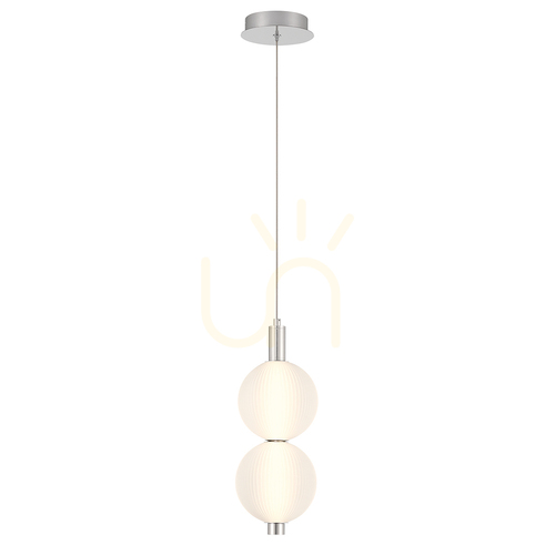 Sprawdź Mała lampa wisząca Palams - 2 źródła światła - Polerowany nikiel QUINTIESSE