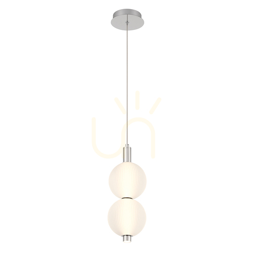 Sprawdź Mała lampa wisząca Palams - 2 źródła światła - Polerowany nikiel QUINTIESSE