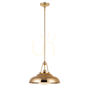 Lampa wisząca PALMETTO - 1 źródło światła - Polerowany mosiądz QUINTIESSE 1 Lampa wisząca PALMETTO - 1 źródło światła - Polerowany mosiądz QUINTIESSE small 1