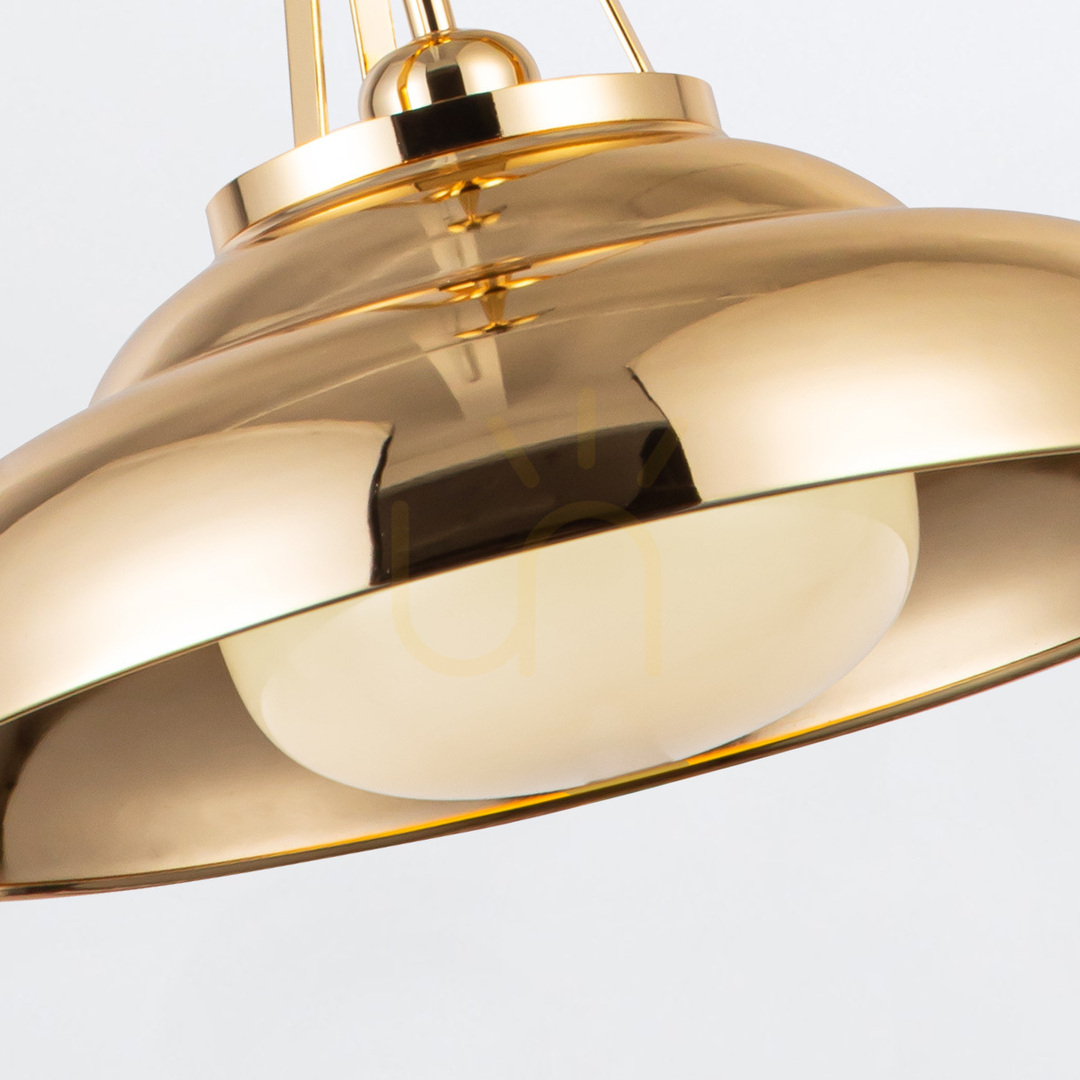 Wyświetl Lampa wisząca PALMETTO - 1 źródło światła - Polerowany mosiądz QUINTIESSE Lampa wisząca PALMETTO - 1 źródło światła - Polerowany mosiądz QUINTIESSE