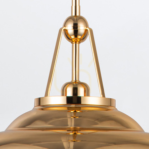 Lampa wisząca PALMETTO - 1 źródło światła - Polerowany mosiądz QUINTIESSE 4 Lampa wisząca PALMETTO - 1 źródło światła - Polerowany mosiądz QUINTIESSE small 4