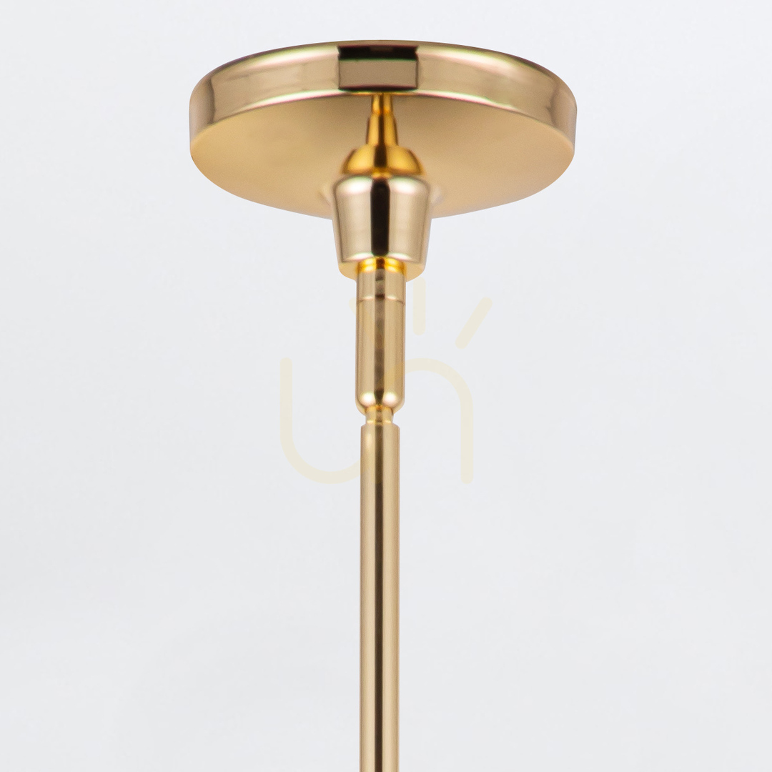 Sprawdź Lampa wisząca PALMETTO - 1 źródło światła - Polerowany mosiądz QUINTIESSE Lampa wisząca PALMETTO - 1 źródło światła - Polerowany mosiądz QUINTIESSE