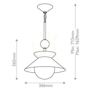 Średnia lampa wisząca SAUCER - 1 źródło światła - Postarzany mosiądz QUINTIESSE 2 Średnia lampa wisząca SAUCER - 1 źródło światła - Postarzany mosiądz QUINTIESSE small 2